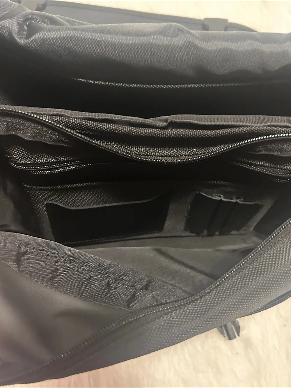 Harley-Davidson Black Messenger Bag with Embroidered Winged Logo